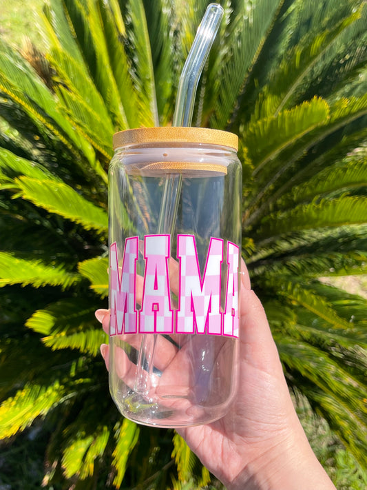 16 oz glass can • mama glass cup • mothers day gift idea • gift ideas for her