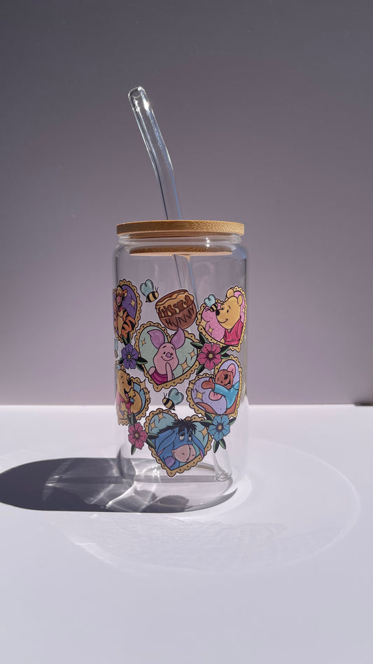 Pooh friends - 16 oz *lid + straw included