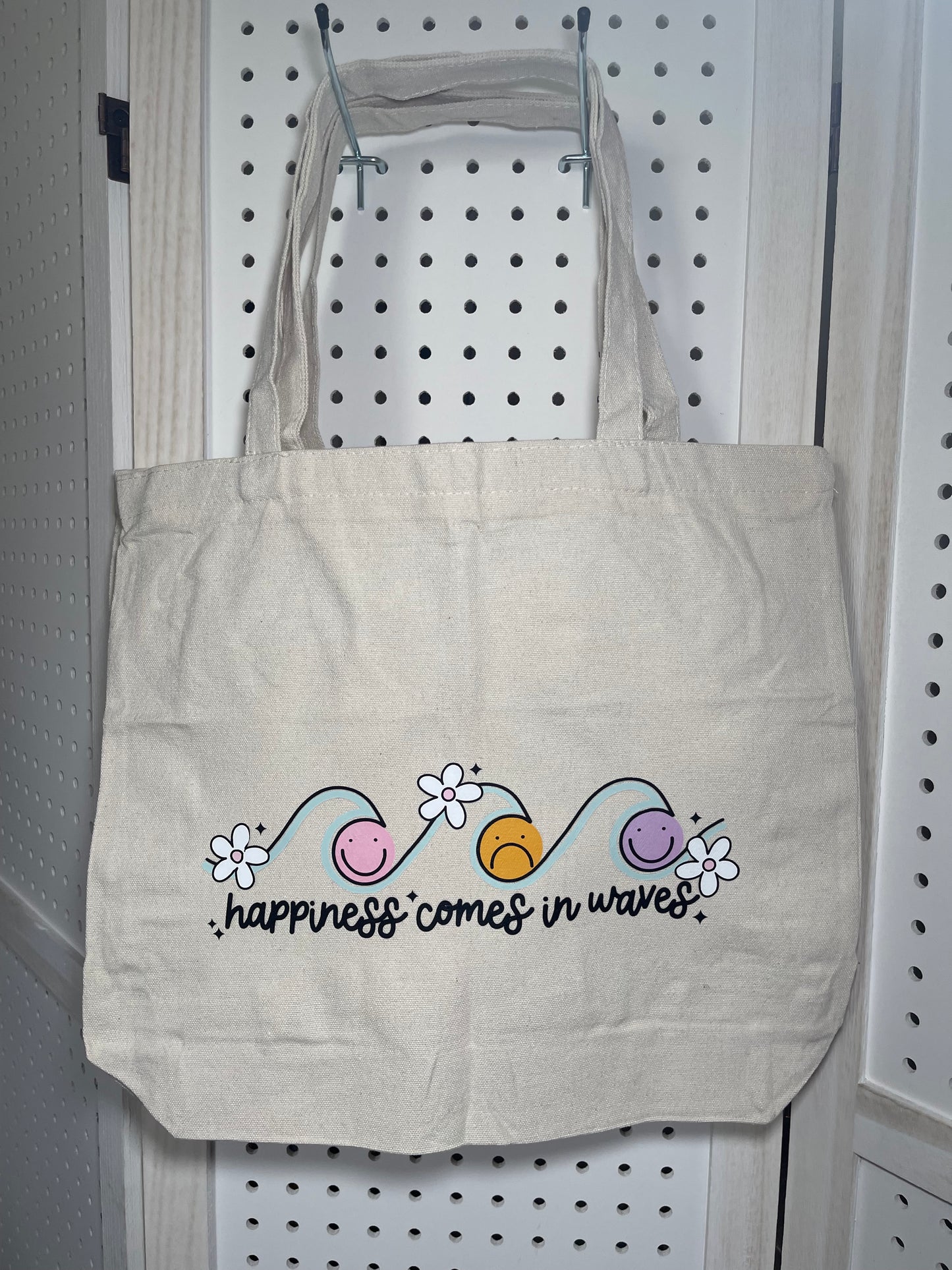 TOTE BAG | Happiness comes in waves tote