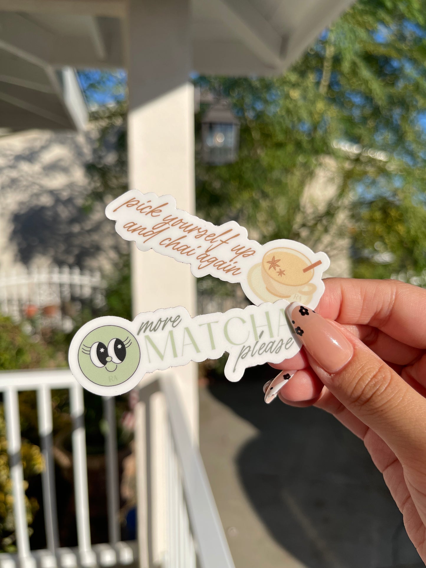 More matcha please | Chai again sticker
