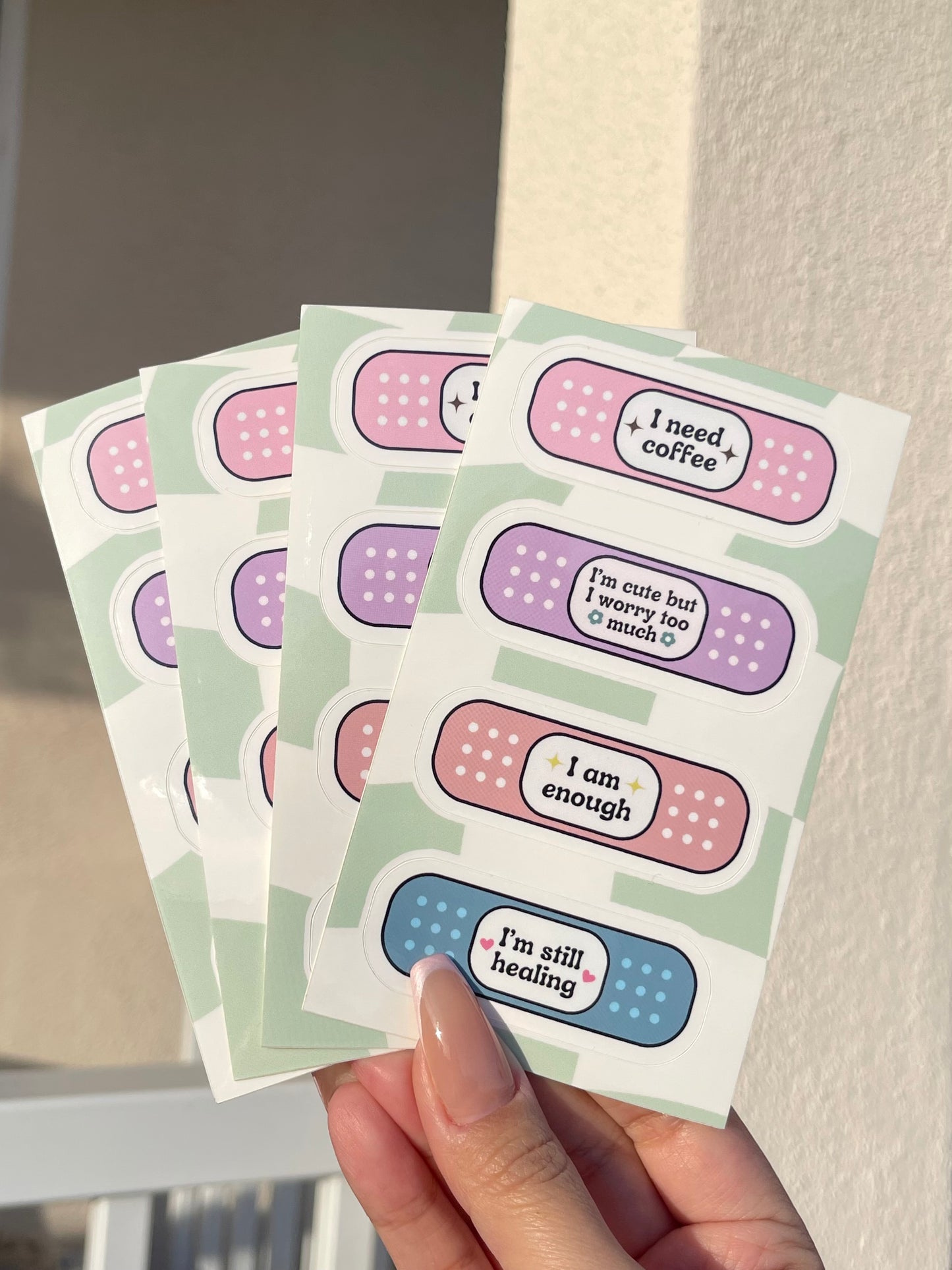 Self love bandaid sticker sheet
