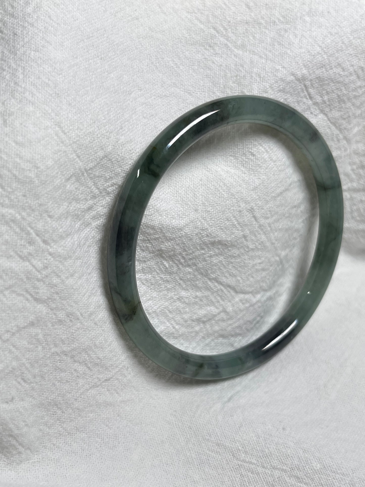 Wuji icy Jadeite jade (size: 56.4 mm) • #5511