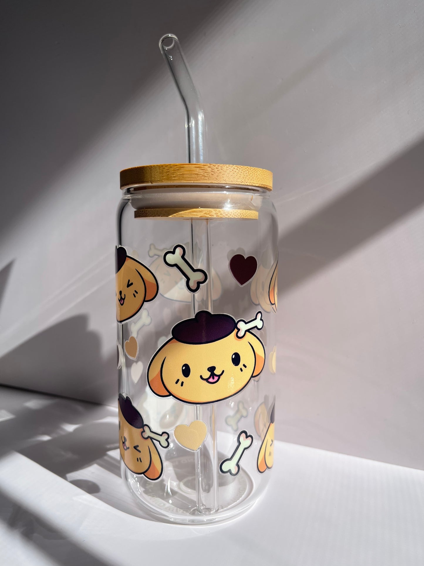 P O M P O M ♡ 16 oz glass can • HK + friends