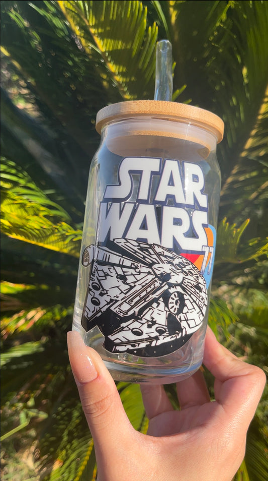 Star Wars ship - 16 oz *lid + straw included