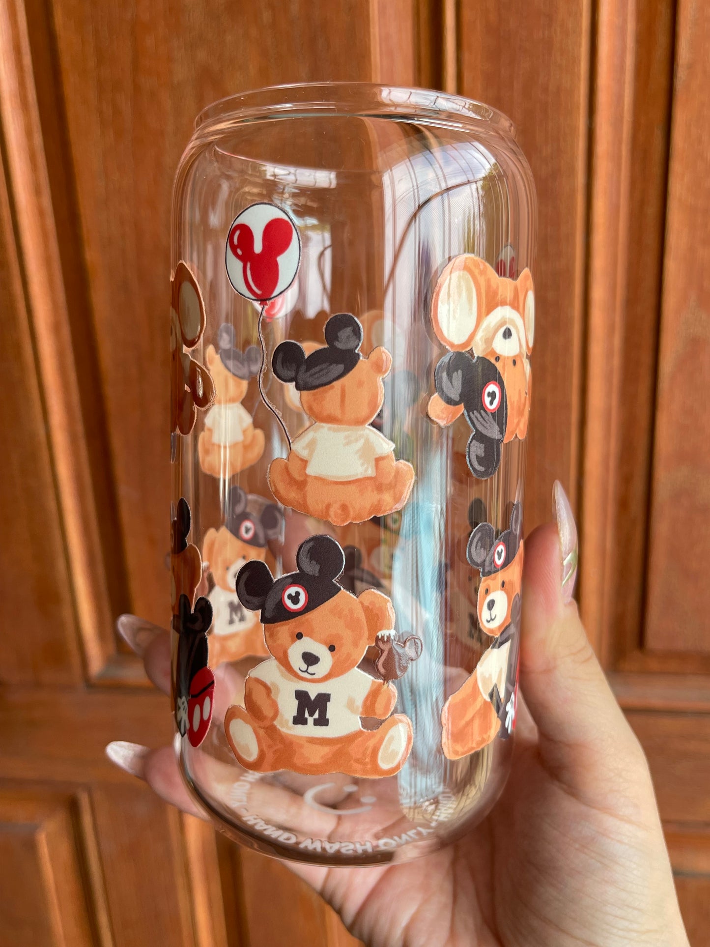 Cutiebear at the park — 16 oz glass can