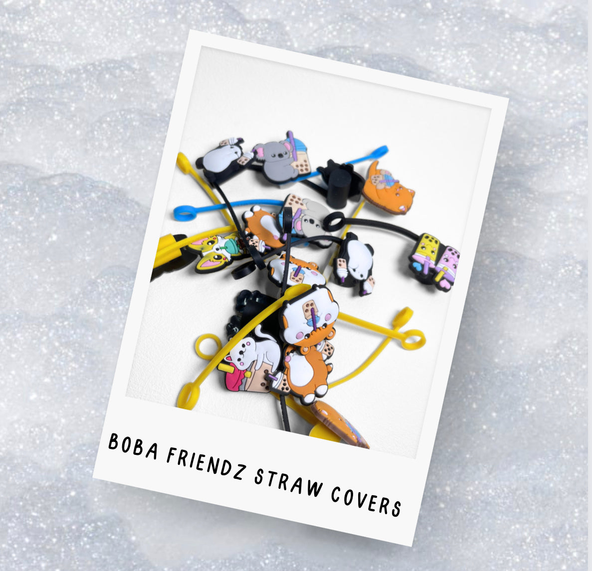 Boba friends | 6-8mm REGULAR STRAW COVERS • cute character straw covers