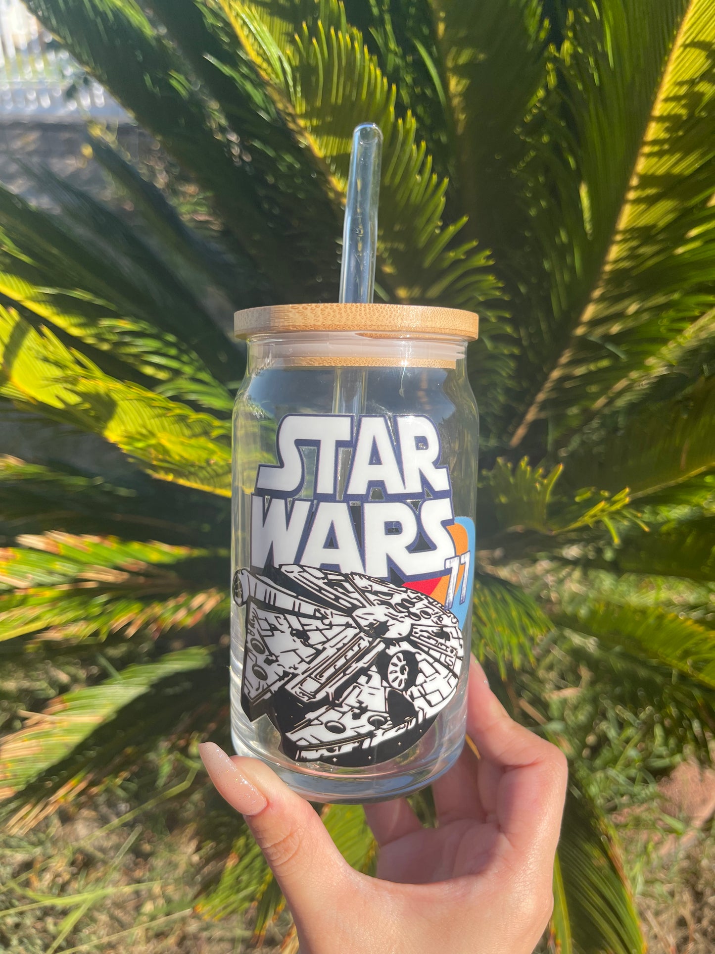 16 oz glass can • star w a r s spaceship | space craft