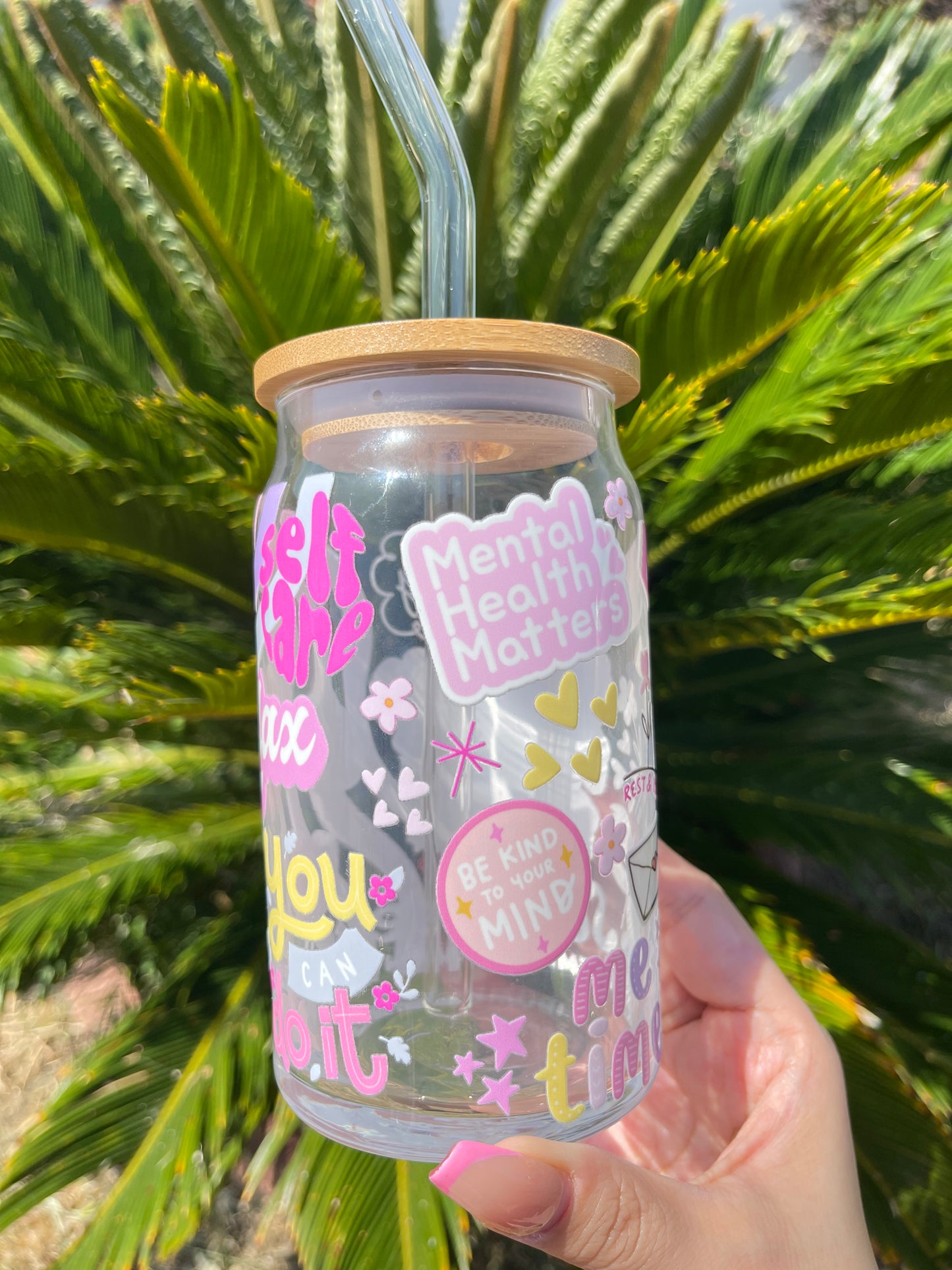 16 oz glass can • #FeelYourFeelings feel your feelings