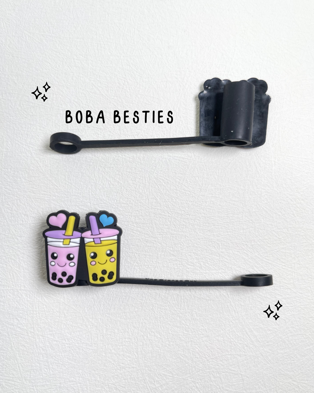 Boba friends | 6-8mm REGULAR STRAW COVERS • cute character straw covers