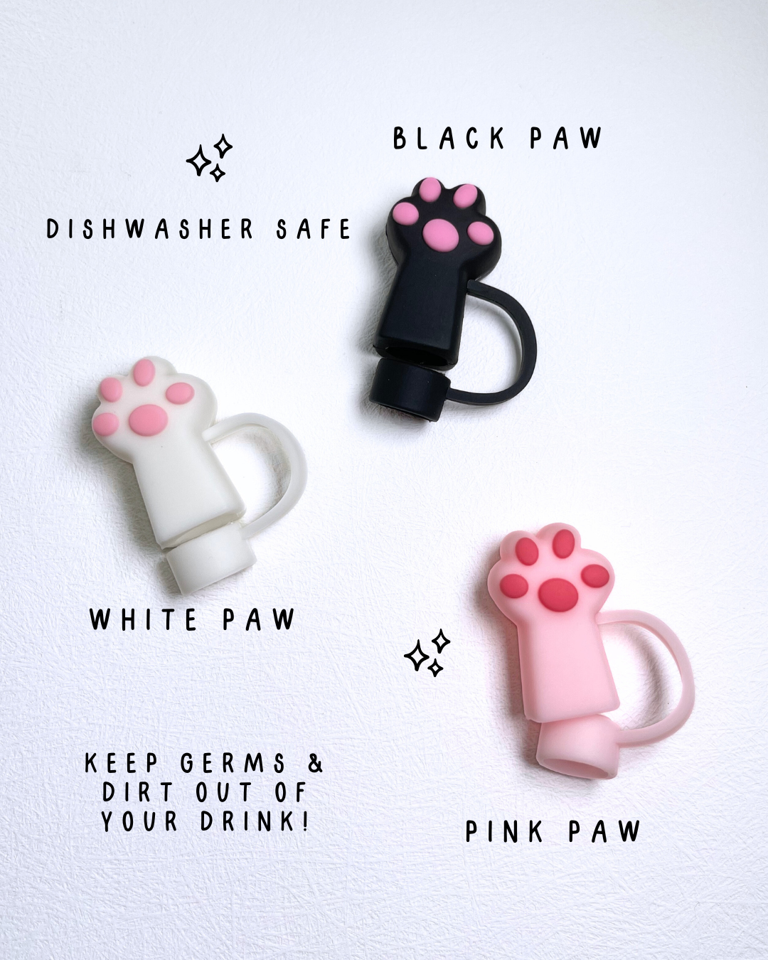 Sitting Bear + Paws | 10-12mm STRAW COVERS | STANLEY size