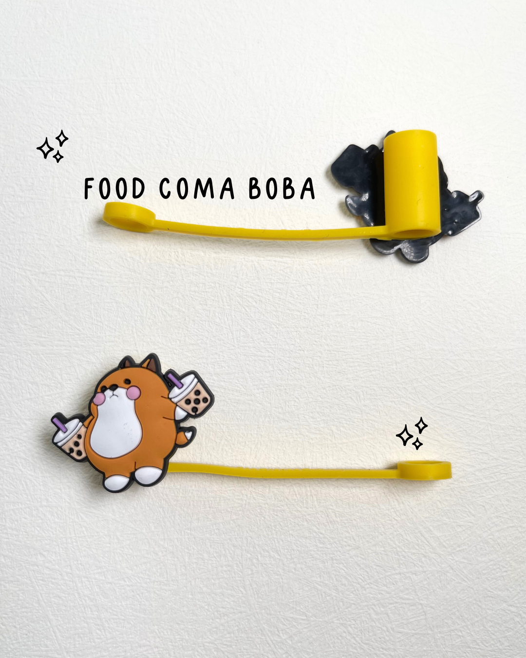 Boba friends | 6-8mm REGULAR STRAW COVERS • cute character straw covers