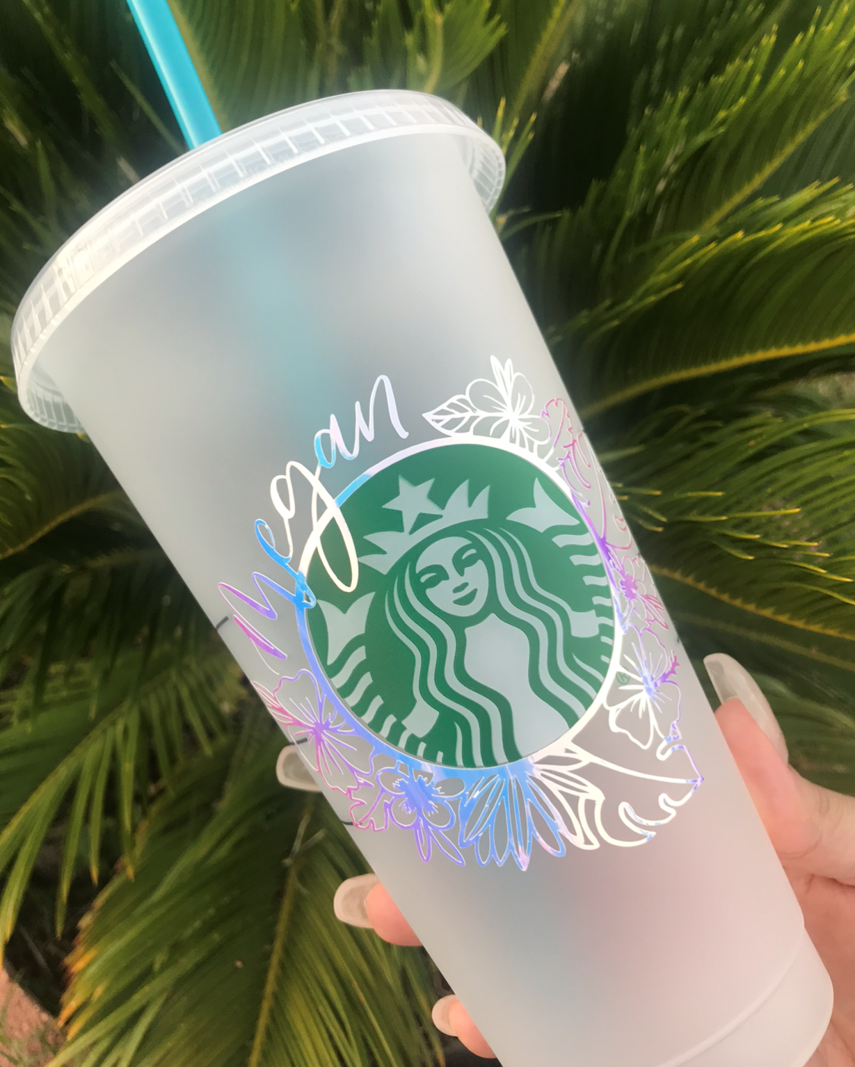 Tropical Floral Wreath Tumbler