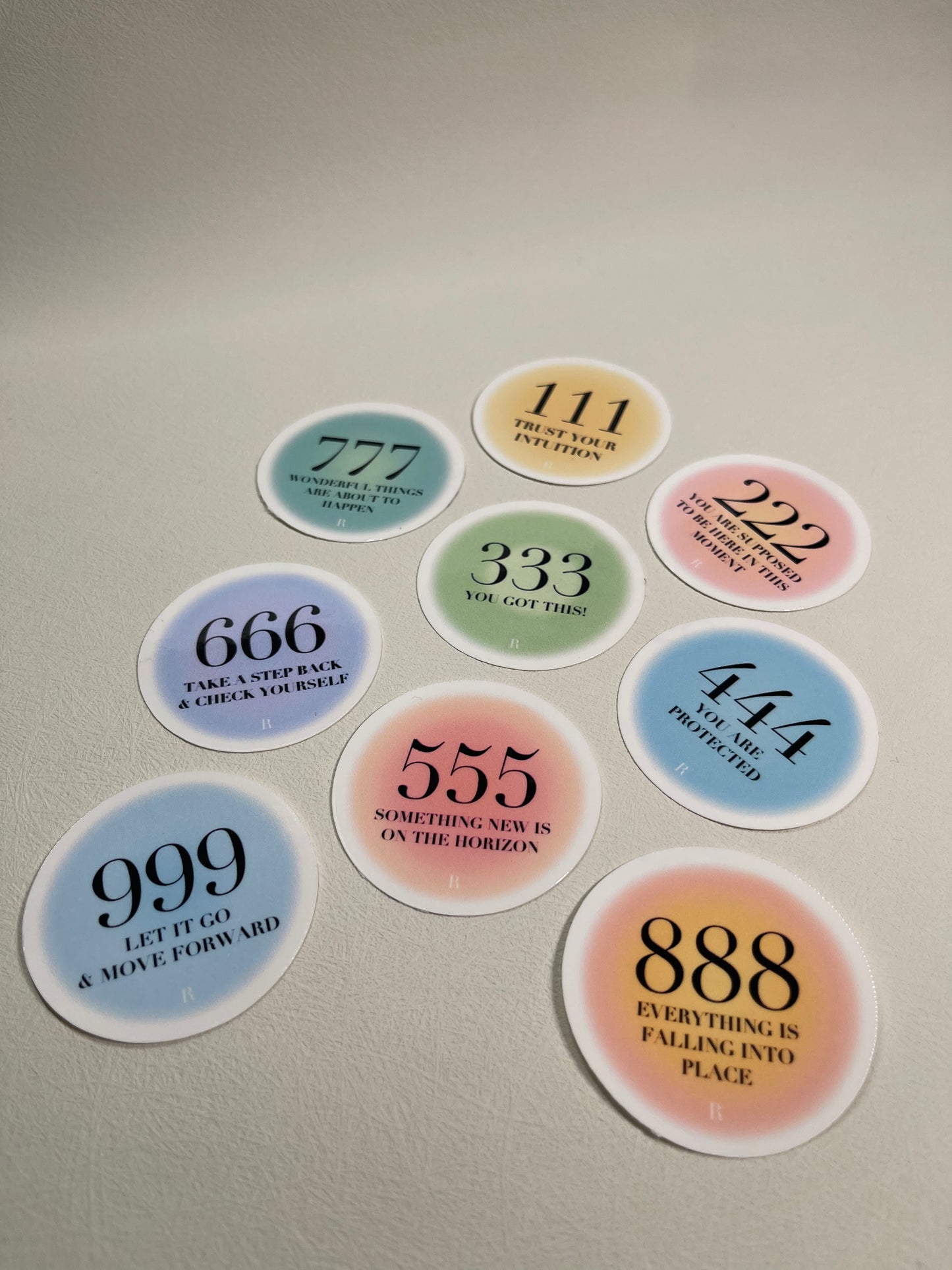 Angel number sticker circles • bundle pack available