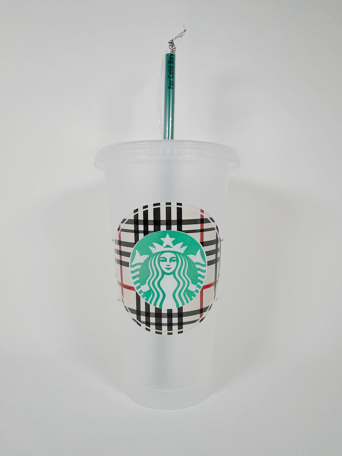 Plant Lover • Burberry plaid • Walk by faith Tumbler design