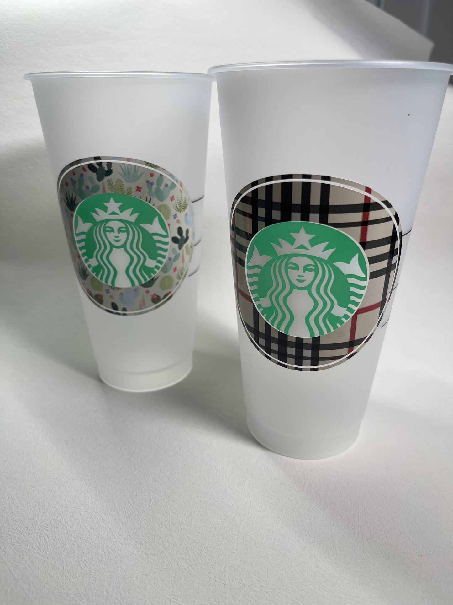 Plant Lover • Burberry plaid • Walk by faith Tumbler design