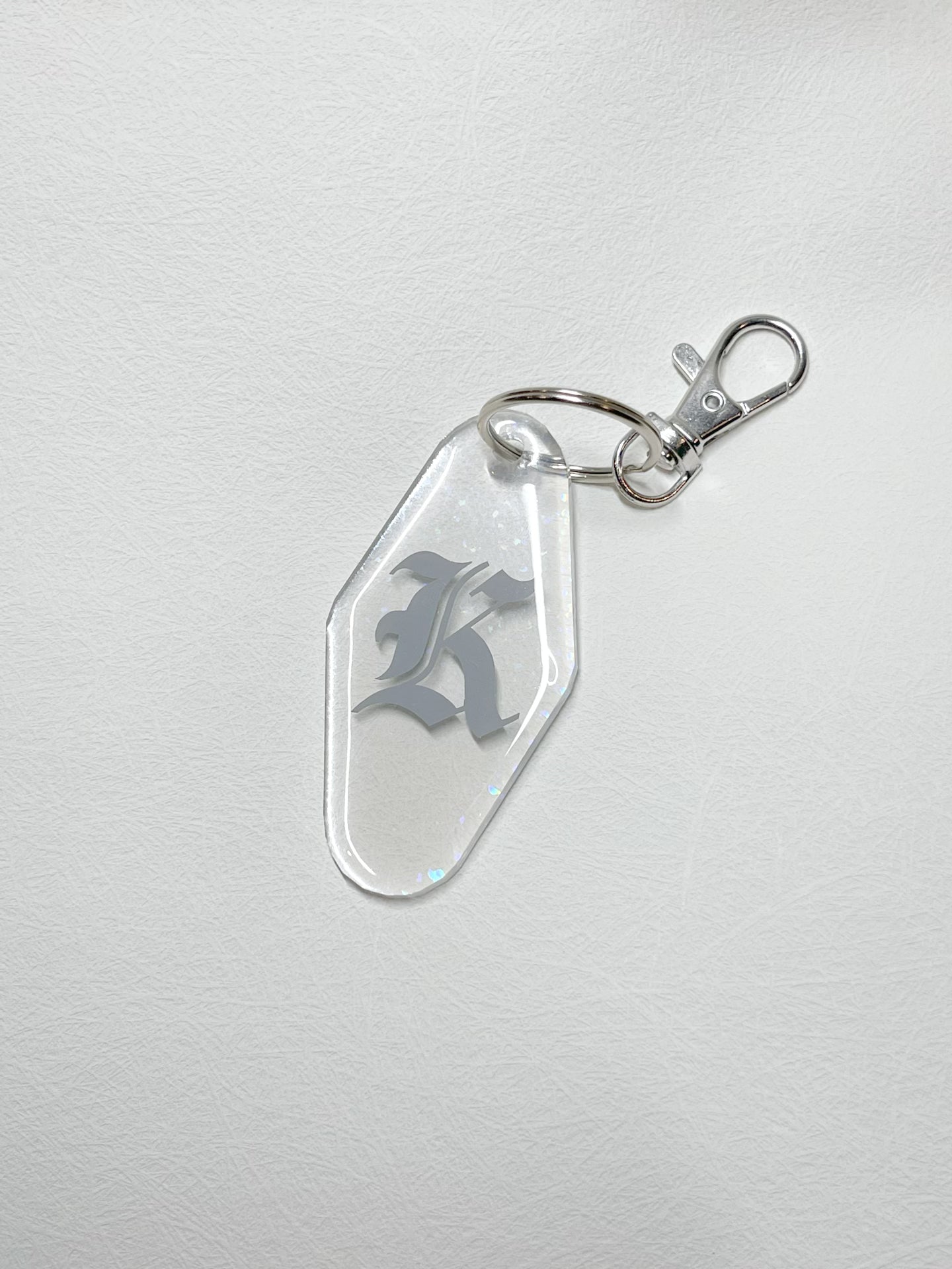 Motel initial keychain