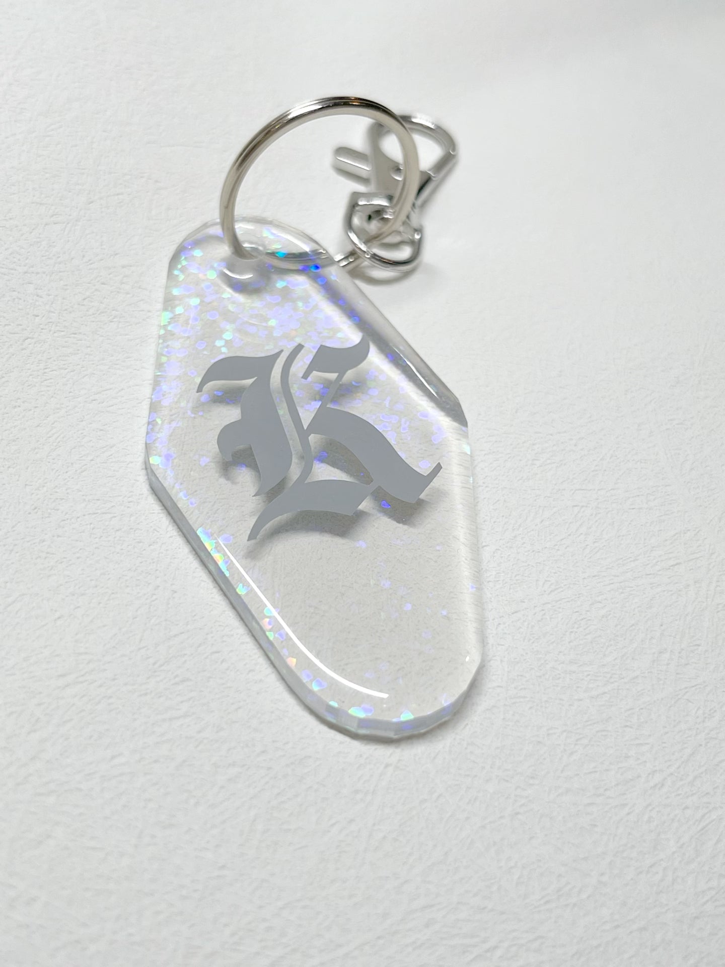 Motel initial keychain