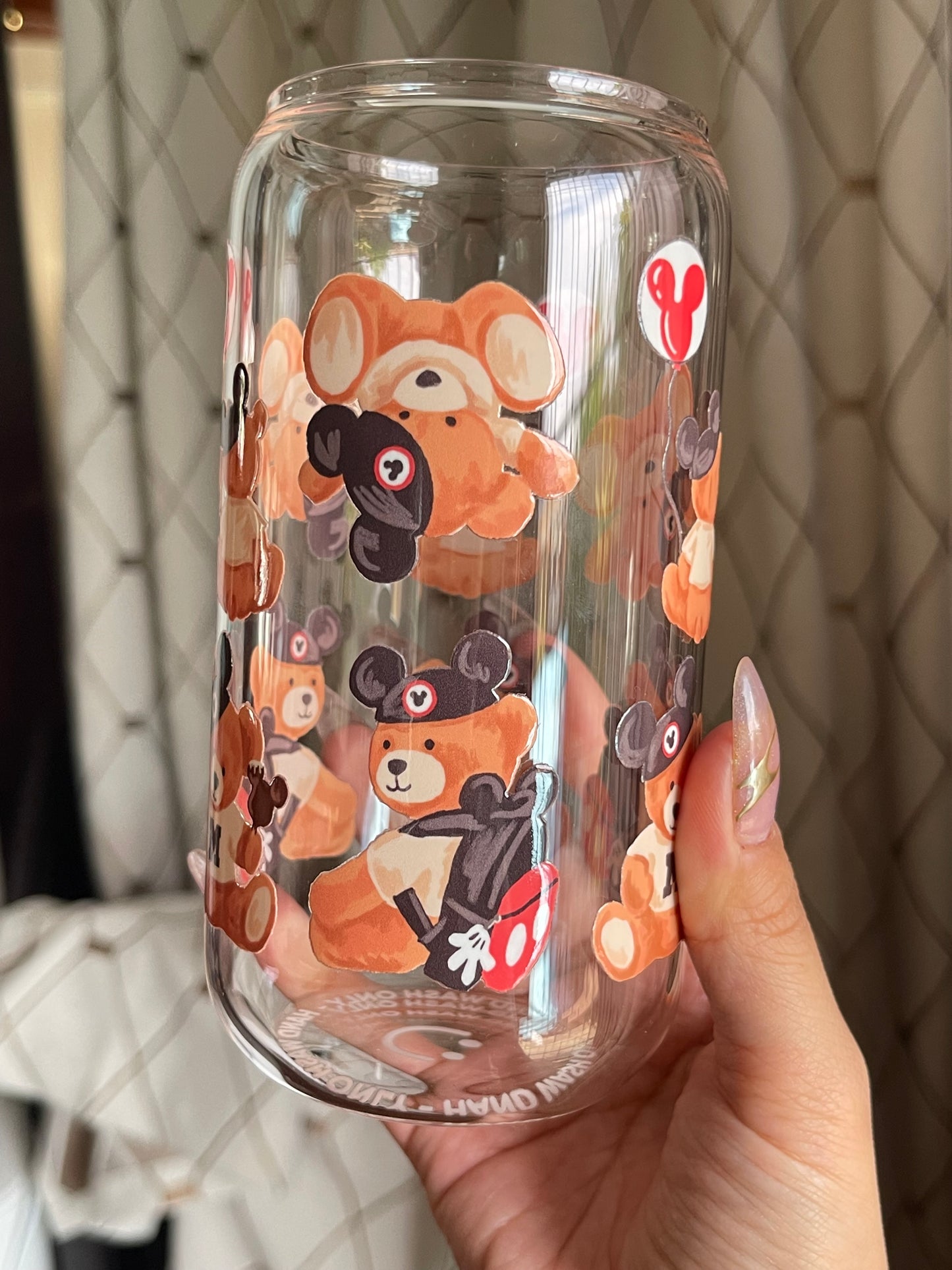 Cutiebear at the park — 16 oz glass can