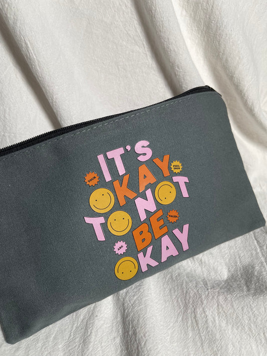 It’s okay pouch • cute catch all pouch, trendy bag!  LAST ONE