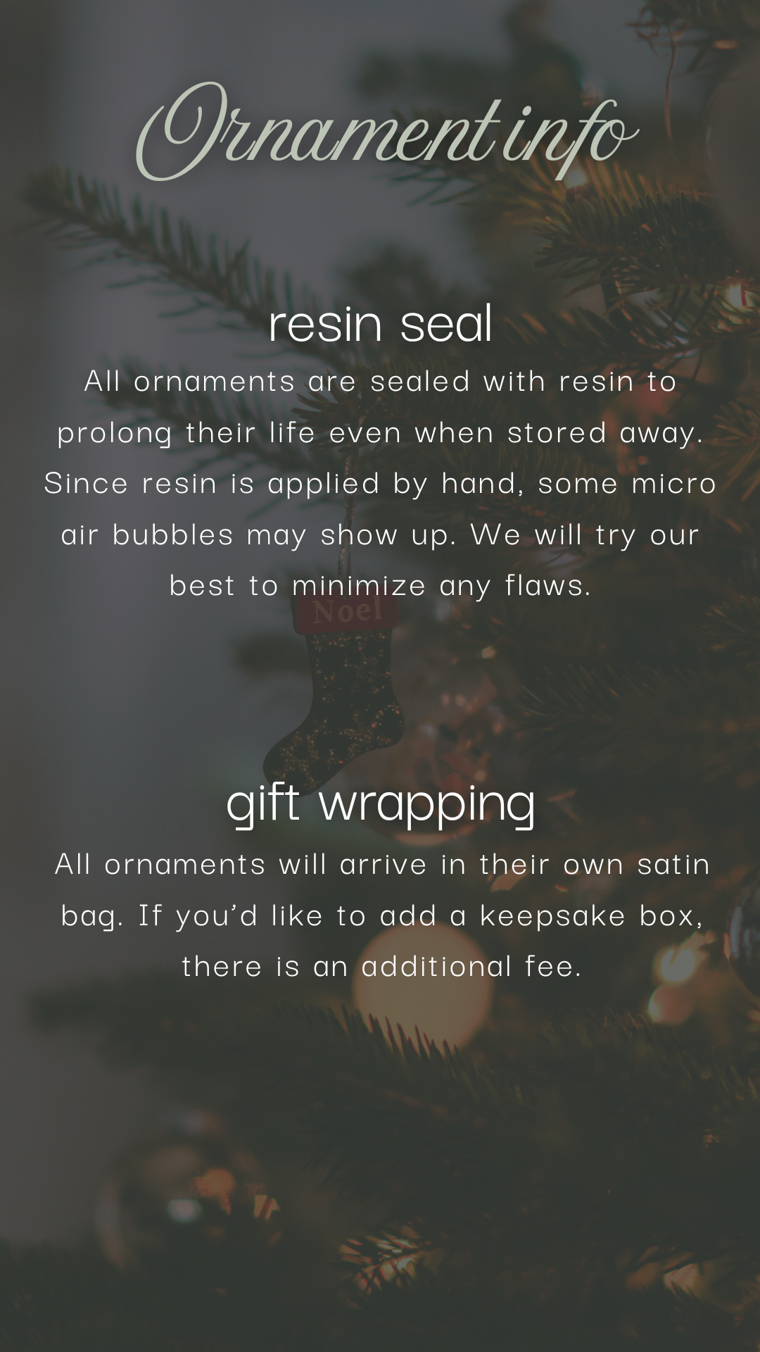 Personalized Christmas Ornaments -- Name