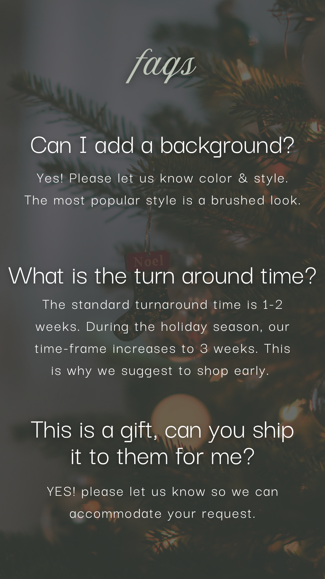 Personalized Christmas Ornaments -- Name