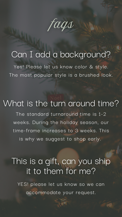 Personalized Christmas Ornaments -- Name