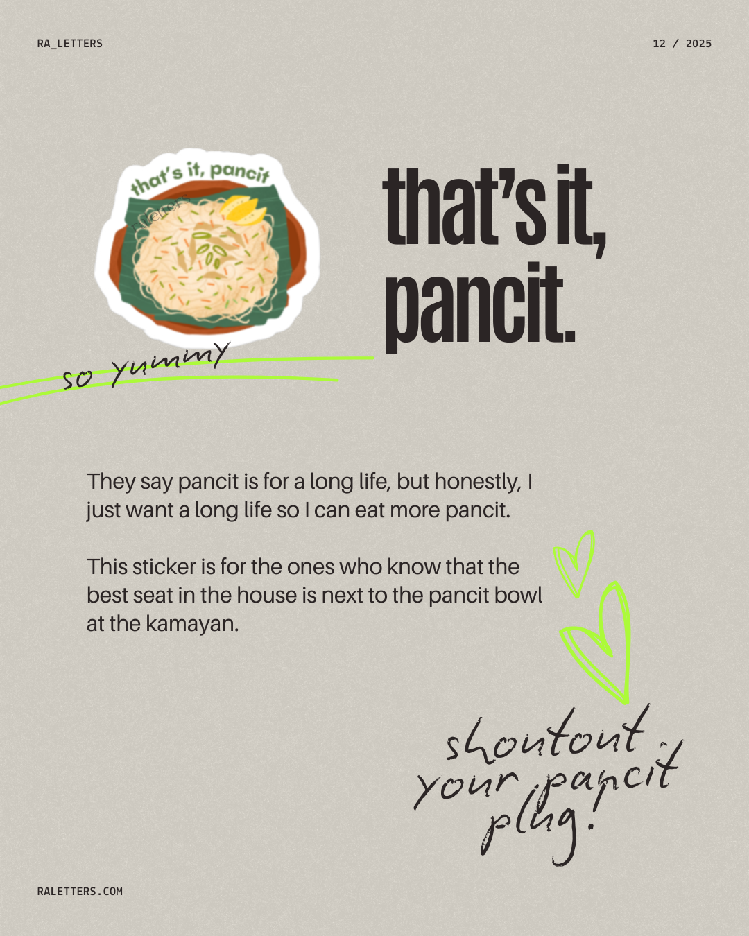 STICKER: that’s it, pancit