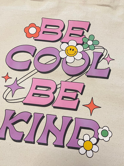 Be cool y2k be kind • cute & trendy cotton canvas tote