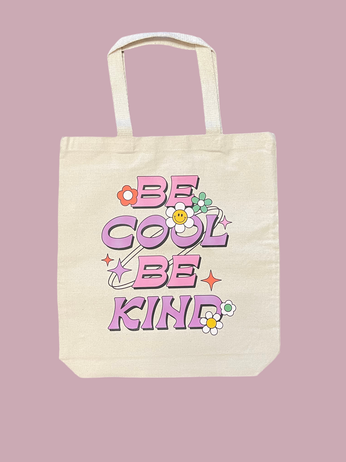 Be cool y2k be kind • cute & trendy cotton canvas tote