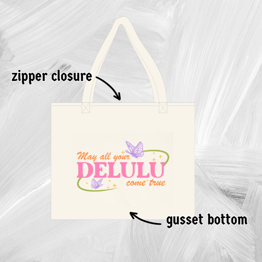 TOTE BAG | Delulu trululu tote • zippered closure