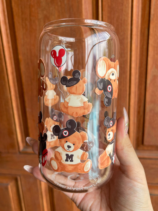 Cutiebear at the park — 16 oz glass can