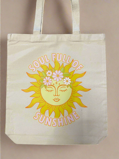 Sunshine tote bag • cute & trendy cotton canvas tote