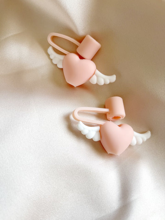 Heart + wings Straw Cover