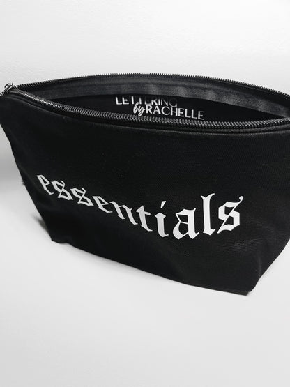 "essentials" pouch