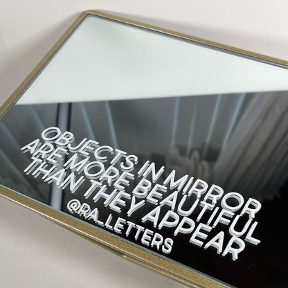 Objects in mirror are more beautiful than they appear decal • mirror/glass decal