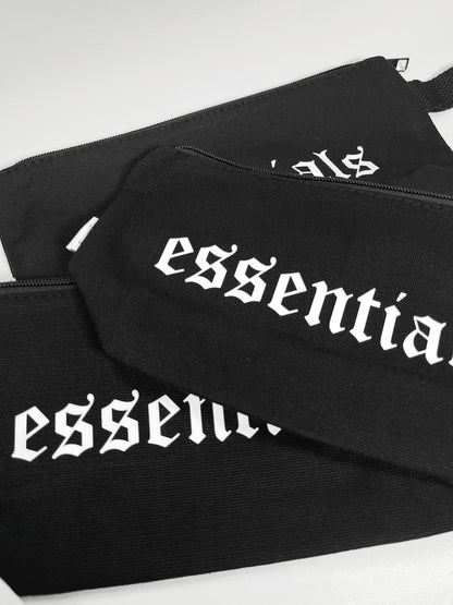 "essentials" pouch